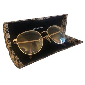 Vintage Liz Claiborne Eyeglass Frames Gold Tone Metal
